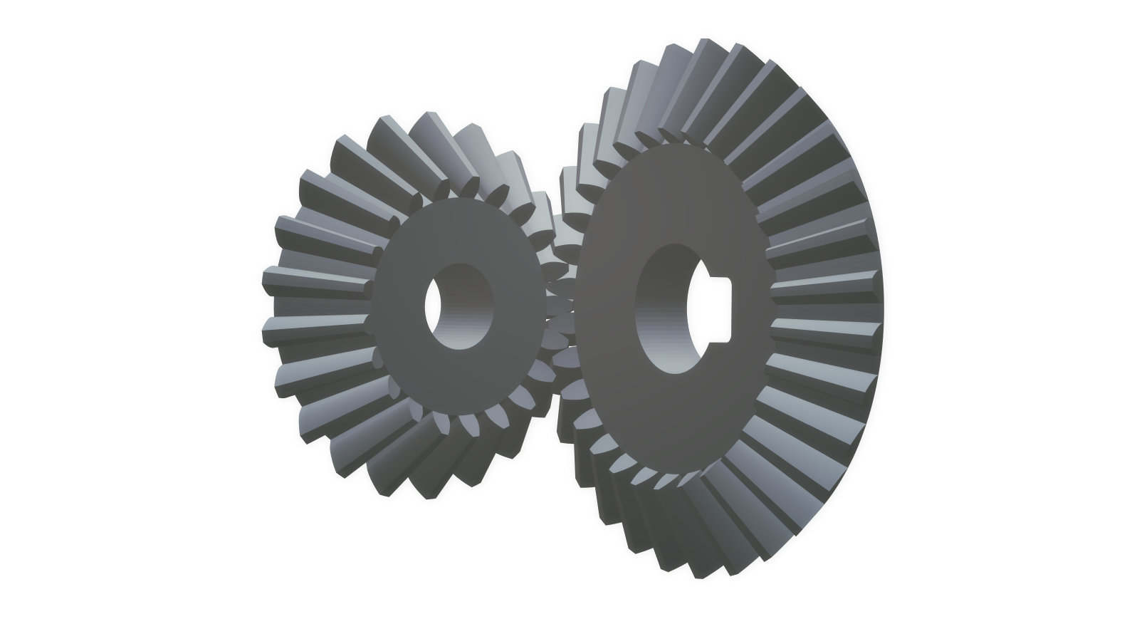 An image of a pair of bevel gears.